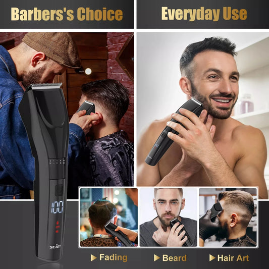 Cordless Professional Hair Clippers  Shaving Machine Men Trimmer Kit Men Cutting Machine Barber Electric shaver