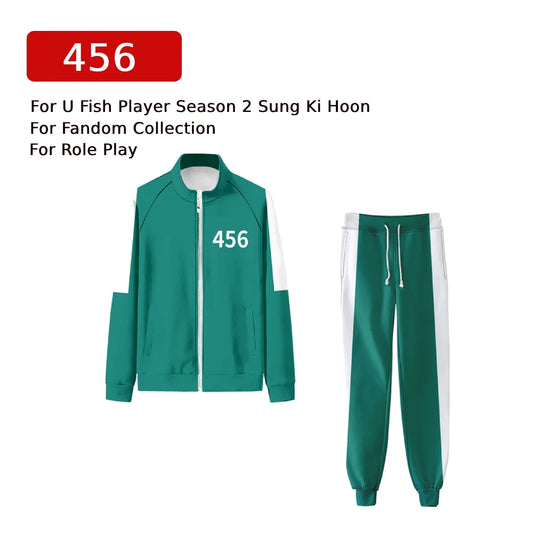 Role-playing Costume Season 2 Jacket Sweatshirt Trousers Two Piece Set Light Green