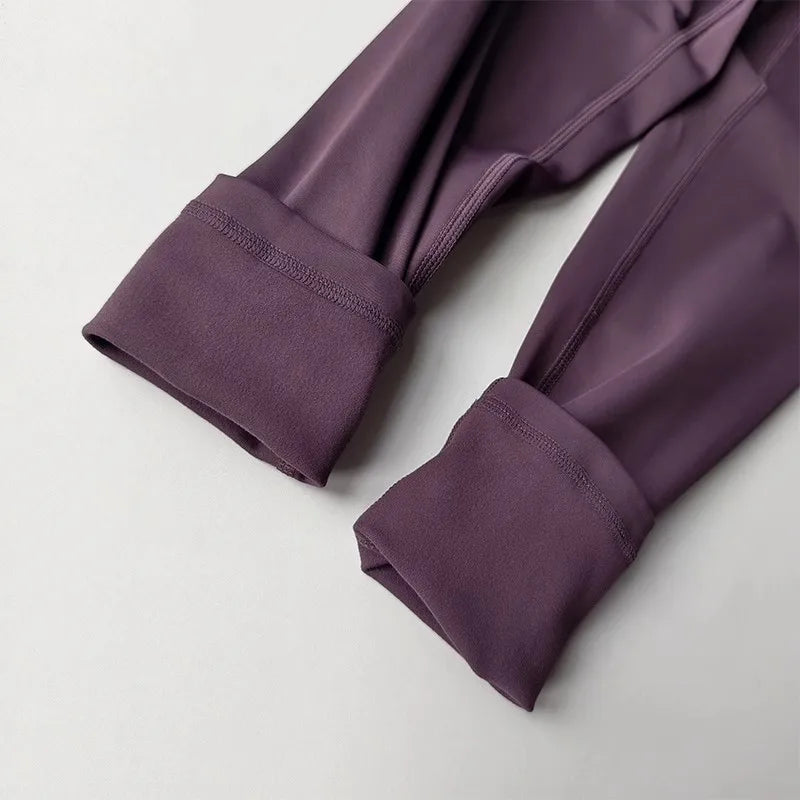 Velvet Yoga Pants for Women High Waist Autumn Winter Warm Slimming Running Leggings Sports Fitness Gym Trousers