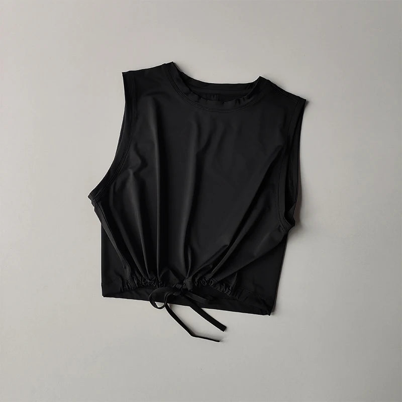 Yoga Suit, Women's Summer Thin Breathable Loose Sports Vest T-shirt Running Training High-end Feeling Temperament Fitness Suit