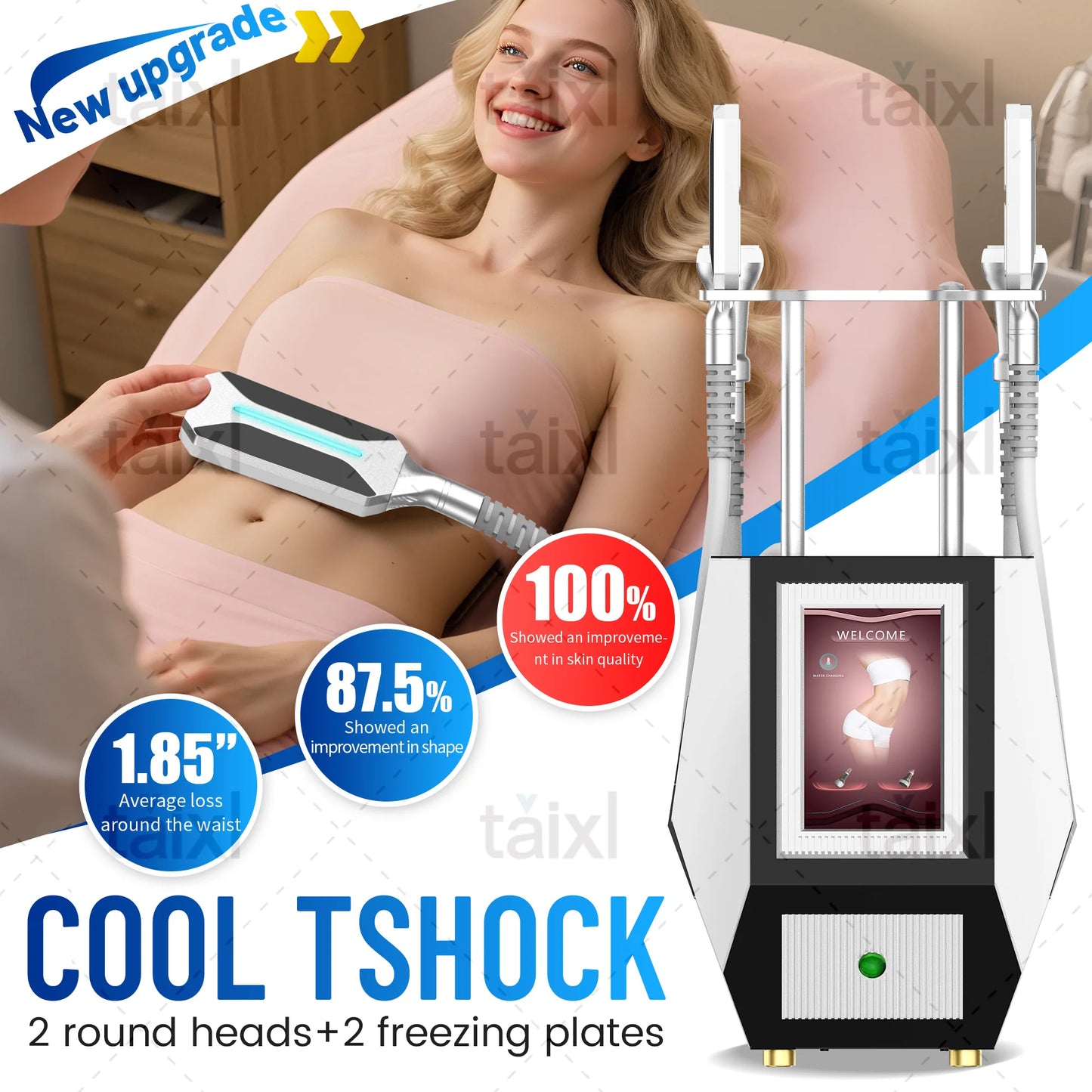 NEW 4 in 1 Cold Hot Instruments Firming Cryo TShock Body Slimming Machine Cooling Sculpture Freezing Fat Removal Tightening Crio