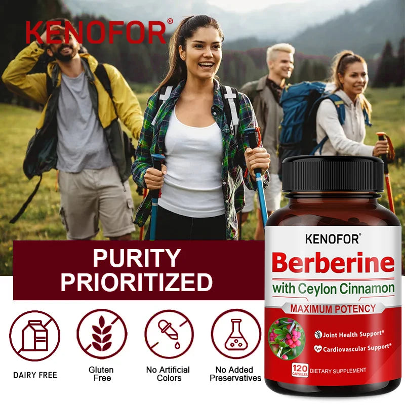 Berberine and Ceylon Cinnamon - Supports joints, cardiovascular system and overall health, relieves muscle pain