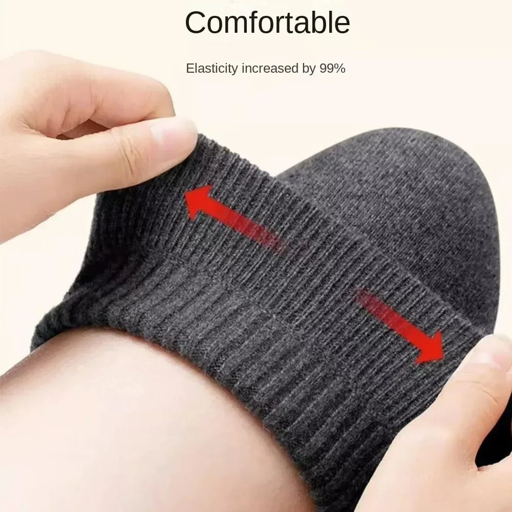 1 Pair Thick Warm Wool Kneepad Leg Guard Cashmere Knee Protector Windproof Coldproof Leg Warmers Women Men Knee Cap Leg Sleeves